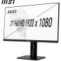MSI Pro MP273A 27 Inch FHD IPS Flat Monitor, 100Hz, Black - 9S6-3PB4CH-060