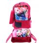 Gharibo Bags School Backpack With Lunch Bag and Pencil Case for Girls, Frozen Pattern - Pink