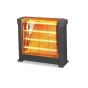 Kumtel Electric Heater, 2200 Watt, 4 Candles, Black - KH2760 with Gift Bag