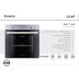 Kenwood Built-in Gas Oven, 60CM, 71 Liters, Black and Stainless Steel - OVG60.000SS