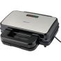 Sokany Sandwich and Waffle Maker, 6 Slices, 1000 Watt, Black and Silver- KJ-835