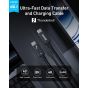 Anker Prime USB-C Charging and Data Transfer Cable, 240 Watt, 3.3 Feet, Black - A84N0