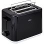 Braun Toaster, 2 Slices, 900 watt, ‎Black - ‎HT 1010 BK