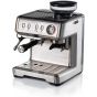 Ariete Espresso Coffee Maker with Integrated Coffee Grinder, 15 Bar, Silver - 1313