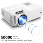 Funlites Portable LED Projector, 1280x720 Resolution - White