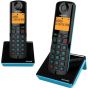 Alcatel Cordless Telephone, Black and Blue - S250