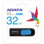 ADATA UV128 USB Flash Drive, 32GB - Black Blue
