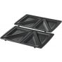 Sokany Sandwich and Waffle Maker, 6 Slices, 1000 Watt, Black and Silver- KJ-835