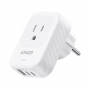 شاحن انكر ، 15 وات، 2 منفذ تيار متردد و1 منفذ  USB و2 منفذ USB-C، ابيض- A92A2321
