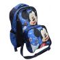 Gharibo Bags School Backpack With Lunch Bag and Pencil Case for Boys, Mickey Mouse Pattern - Blue