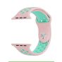 Silicone Sport Band for Nike Apple Watch, 38mm- Pink and Green