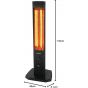 Kumtel Orbit Heater Dual Vertical Carbon, 2300 Watt, Black - MH-2300