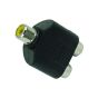 محول صوت 3.5 ملم الى RCA مزدوج انثى - اسود