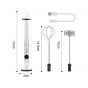 Sokany Handheld Milk Frother with 2 Heads, White - SK-02014