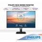 Philips 27 Inch FHD IPS Monitor, 100Hz, Black - 27E1N1100D