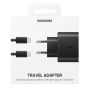Samsung EP-TA845 Super Fast Charger 45W 2 Pin With cable Type-C To Type-C 5A - Black
