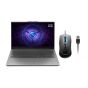 Lenovo LOQ 15IAX9E 83LK0061ED Essential Laptop, Intel Core i7-12650HX, 512GB SSD M.2 PCIe 4.0x4 NVMe, 16GB RAM, 15.6 Inch FHD IPS 144Hz, NVIDIA GeForce RTX 4050 6GB GDDR6, Windows 11 - Luna Grey with Lenovo LOQ M100 RGB Mouse