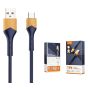 كابل مزامنة وشحن USB-A الى USB-C لدينو، 2 متر، 5 امبير، ازرق - LS802
