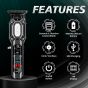 VGR Professional Cord/Cordless Hair Trimmer, Dry, Black -  V-900