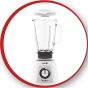 Moulinex Blendforce Glass Coutertop Blender, 1.75 Liters, 700 Watt, White - LM435127