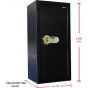Safety Tech Super Jumbo Biometric Fingerprint Safe Box, 100 Liters, Black and Gold - GN100 SFT