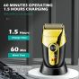 VGR Rechargeable Hair shaver, Wet and Dry, Black and Gold - V-383