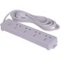 Itel Power Strip, 4 Sockets and Switch, White - ISF-1421W