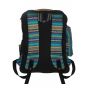 Gharibo Bags School Backpack With Pencil Case For Boys, Striped Pattern - Black and Light Blue