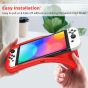 Fintie Silicone Cover For Nintendo Switch OLED - Red