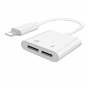 iPhone 8/X/7 Adapter Splitter, Raycue Dual Lightning Headphone Audio and Charge Adapter with Music Control and Phone Call for iPhone X 8/8 Plus/7/7 Plus