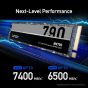 Lexar NM790  Internal Solid State Drive SSD, 1024GB, Black- LNM790X001T-RNNNU