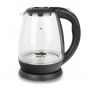 Fantom Electric Kettle, 1.8 Liters, 1800Watt,Pyrex, Black - KT4000