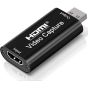 جهاز التقاط فيديو HDMI، منفذ USB 2.0، دقة 1080 بكسل، اسود - HUAGUAN001