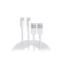 USB-A to Lightning Charging Cable, 2 Pieces, 1 Meter - White
