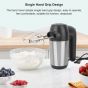 Jamaky Stainless Steel Hand Mixer, 7 Speed, 350 Watt, Black and Silver - JMK6007