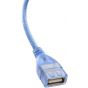كابل بوينت ميني USB الي USB فئة A انثي، 50 سم - ازرق