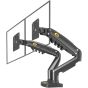 NB Dual Monitor Stand, 17-30 Inch, Black - F160