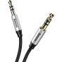 Baseus Yiven M30 Audio Cable, 1 Meter, Silver and Black - CAM30-BS1