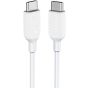 كابل شحن من USB فئة C إلى USB فئة C انكر باور لاين III، بطول 3 قدم، ابيض - AKA8852H21
