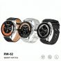 ساعة سمارت هاينو تيكو، 1.8 بوصة، هيكل فضي وسوار اسود - RW-52