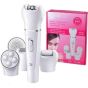 Kemei 5 In 1 Wet & Dry Epilator for Women, White - KM-2199
