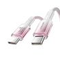 Joyroom Crystal Clear Series Charging Cable USB-C, 60 Watt, 1.2 Meters, White -  S-A42