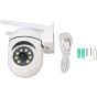 Wireless Indoor Surveillance Security Camera, 1080P- White