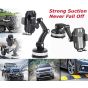CARPDR Car Phone Holder Mount, Universal Strong Suction Cup Phone Holder, Upgraded One-Button Pop-up iPhone Smartphone Cell Phone Stand, Heavy Duty Phone Holder for Dashboard/Windshield/Window