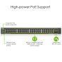 ZYXELGigabit Ethernet Switch, 48-Ports, Black - XGS1930-52HP