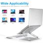 Adjustable Aluminum Laptop Stand, 17 Inch  - Silver