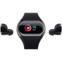 Aipower Wearbuds True Wireless Earbuds Fitness Tracker 2 in 1 with Bluetooth 5, AptX, IPX6, Mono Mode, 5.5H Playtime, Heart Rate Monitor, Pedometer, Calorie Counter (Shiny Black)