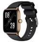 Riversong Motive 6 Pro Smart Watch, Gold Case with Black Silicone Strap - SW62