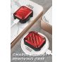 SUPCASE Unicorn Beetle Pro Series Case Designed for Airpods 1 & 2, Full-Body Rugged Protective Case with Carabiner for Apple Airpods 1st & 2nd (Red)
