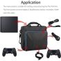 Carrying Case for PS4 Console/Controller/Accessories, Travel Shoulder Messenger Handbag Gaming Storage Bag with Adjustable Strap Compatible with Playstation 4/PS4 Slim, Black